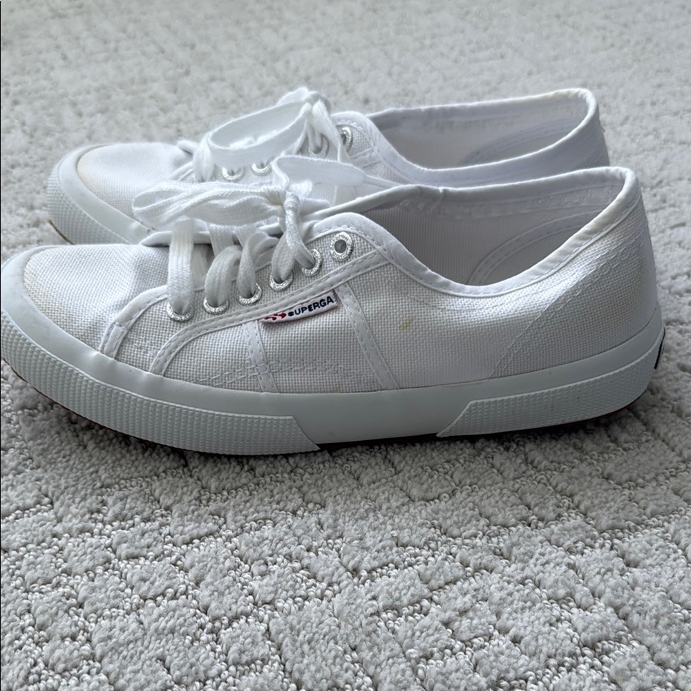 Superga White Canvas Sneakers